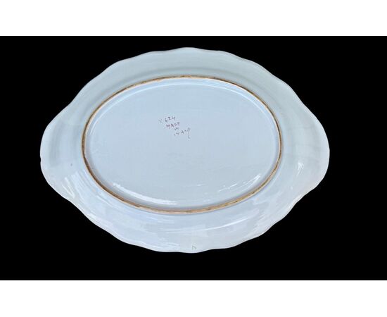 Zuppiera in maiolica con decoro al’garofano’.C.A.C.F . Faenza.