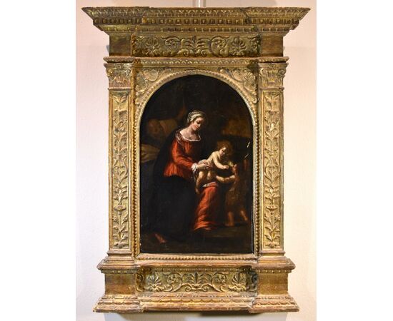 Sacra Famiglia con San Giovannino, Ippolito Scarsella (Ferrara, 1550 circa - 1620) bottega