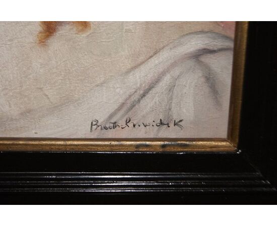 Dipinto olio su tavola "Ritratto di Donna" del 1800