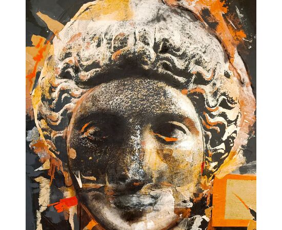 Tecnica mista su tela volto di Venere -Alessandro la Motta