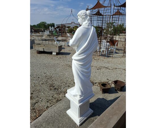 Statue quattro stagioni in marmo con basamento - Altezza con piedistallo 160