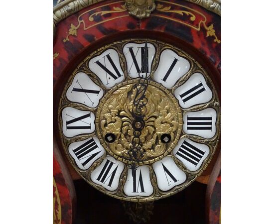 Orologio da tavolo Boulle in bronzo finemente cesellato prima metà 1900 Francia