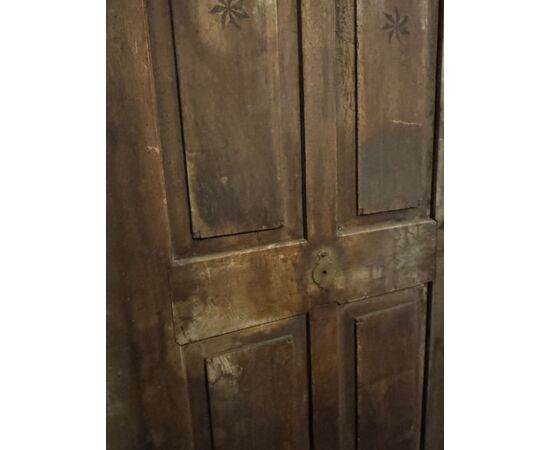 PTE155 - Porta in noce intarsiata, epoca '7/'800, misure cm L 88 x H 175