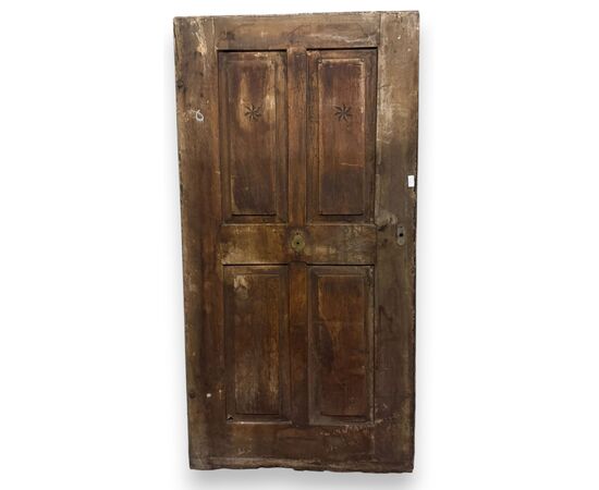 PTE155 - Porta in noce intarsiata, epoca '7/'800, misure cm L 88 x H 175