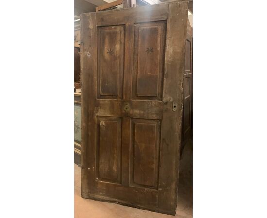PTE155 - Porta in noce intarsiata, epoca '7/'800, misure cm L 88 x H 175