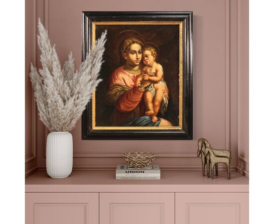 Painting Virgin with child from 17th century