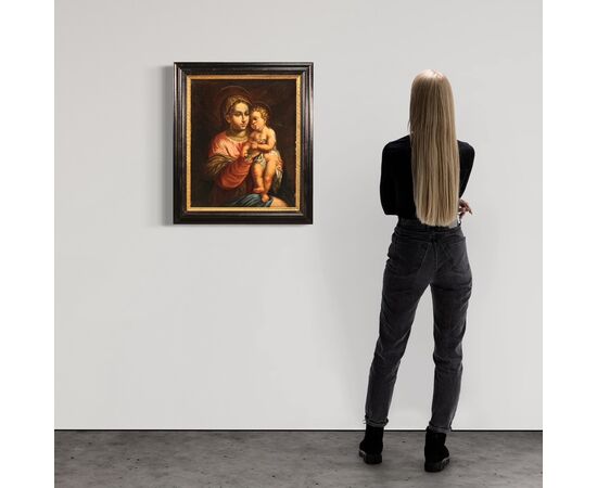 Painting Virgin with child from 17th century