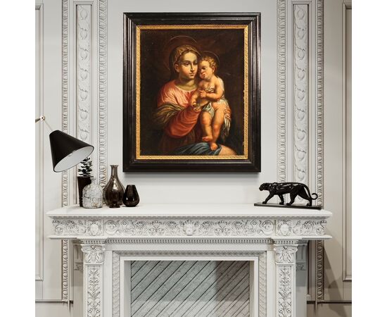 Painting Virgin with child from 17th century