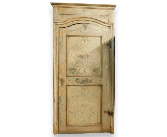 PTL474 - N. 2 porte laccate, con telaio, epoca '700, misure luce cm L 100 x H 220
