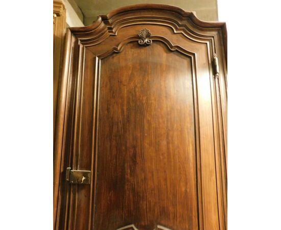 PTI291 - N. 2 porte barocche in pioppo, con telaio, epoca '600, luce cm L 115 x H 268