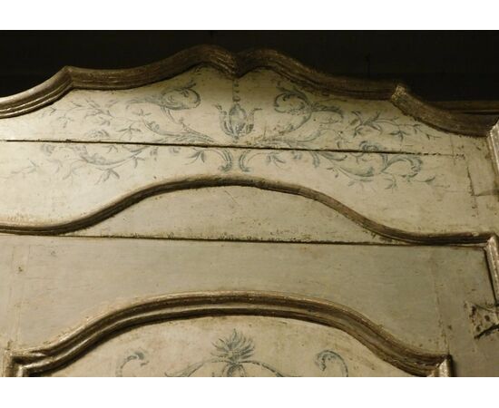 PTL609 - Porta in legno laccato, con telaio, epoca '700, misure luce cm L 109 x H 230