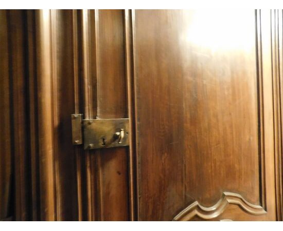 PTI291 - N. 2 porte barocche in pioppo, con telaio, epoca '600, luce cm L 115 x H 268