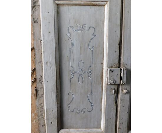 PTL463 - N. 4 porte laccate, con telaio, epoca '700, luce cm L 106 x H 210