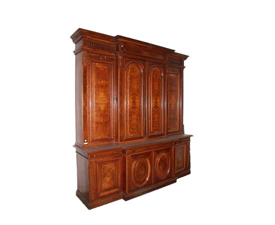 Grande Credenza doppio corpo Francese stile Luigi Filippo della prima metà del 1800