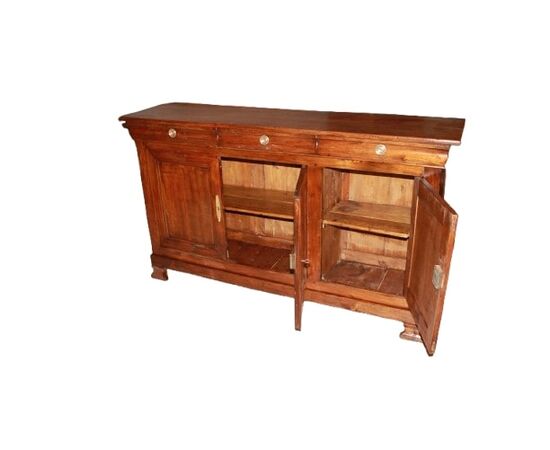 Credenza francese Stile luigi Filippo a 3 Porte in Legno di Noce