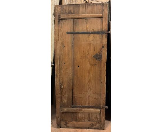 PTE156 - Porta semplice in larice, epoca '700, misure cm L 72 x H 184