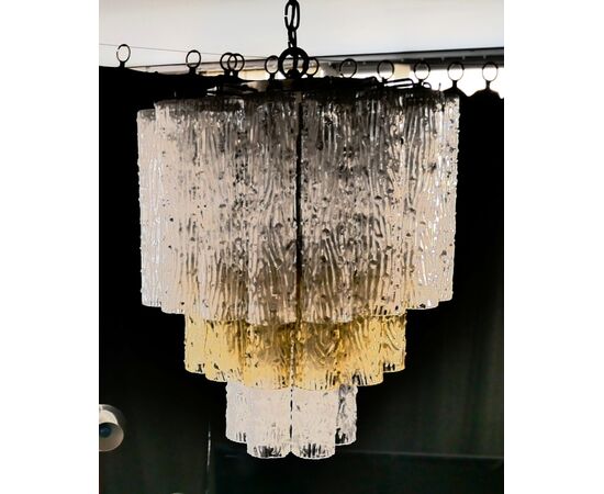 Lampadario anni 60 modello corteccia di Venini