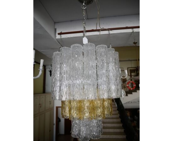 Lampadario anni 60 modello corteccia di Venini
