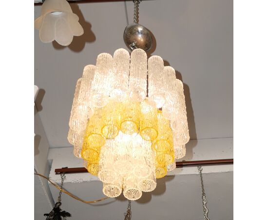 Lampadario anni 60 modello corteccia di Venini