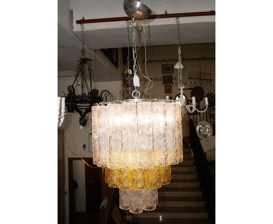 Lampadario anni 60 modello corteccia di Venini