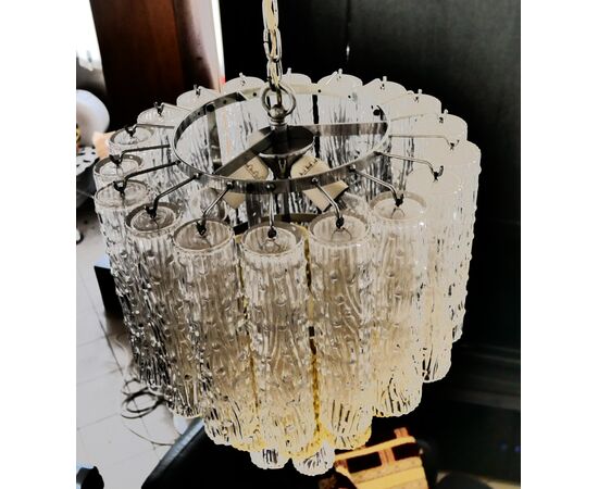 Lampadario anni 60 modello corteccia di Venini