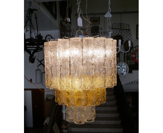 Lampadario anni 60 modello corteccia di Venini