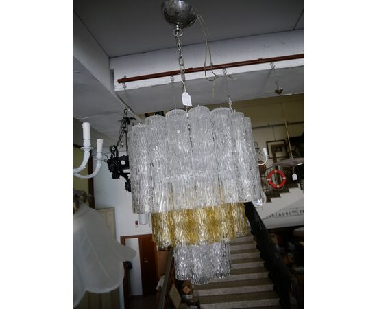 Lampadario anni 60 modello corteccia di Venini