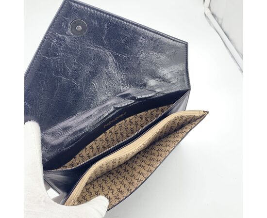 YVES SAINT LAURENT Pochette Vintage in Pelle Col. Nero S