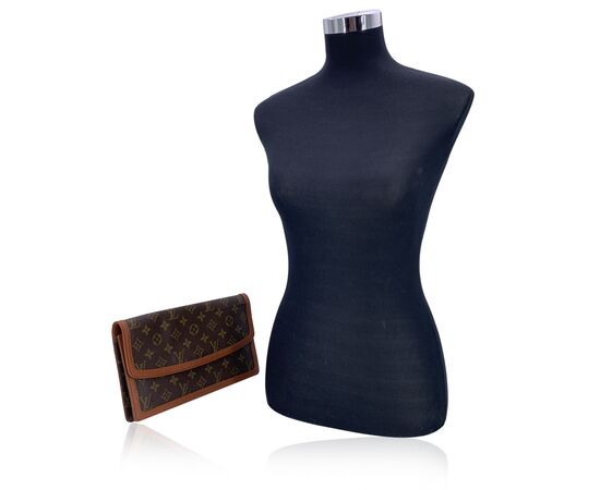 LOUIS VUITTON Pochette Vintage in Tela Col. Marrone S