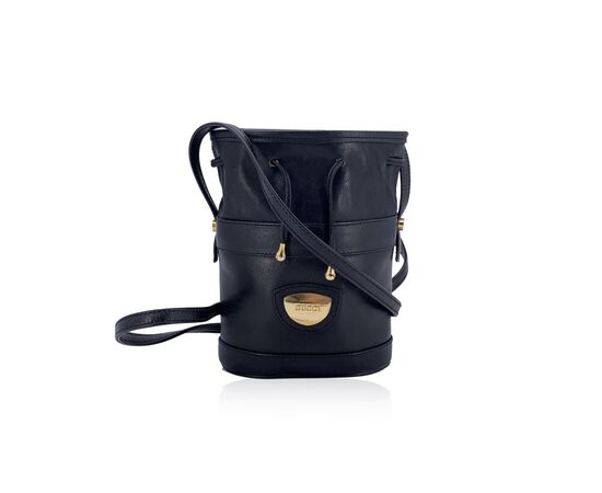 GUCCI Borsa a Tracolla Vintage in Pelle Col. Nero S