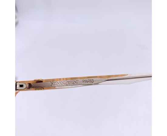 YVES SAINT LAURENT Occhiali da Sole Vintage in Acetato Col. Beige