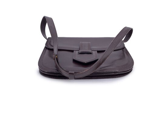 YVES SAINT LAURENT Borsa a Tracolla Vintage in Pelle Col. Marrone S