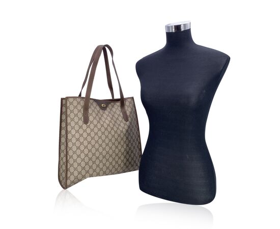 GUCCI Borsa Shopper Vintage in Tela Col. Beige L