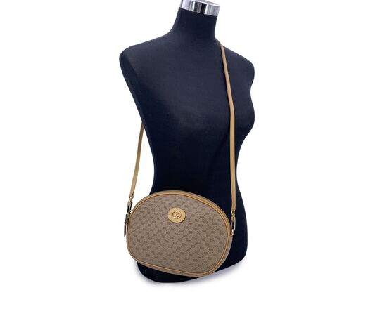 GUCCI Borsa a Tracolla Vintage in Tela Col. Beige Ophidia Zip S