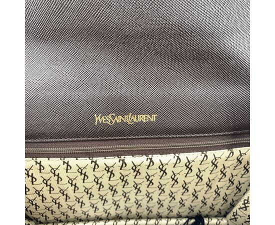 YVES SAINT LAURENT Pochette Vintage in Pelle Col. Marrone S
