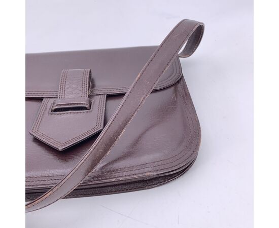 YVES SAINT LAURENT Borsa a Tracolla Vintage in Pelle Col. Marrone S