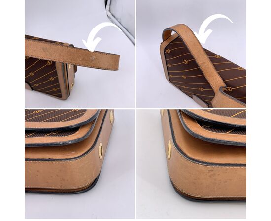 GUCCI Borsa a Tracolla Vintage in Tela Col. Marrone M