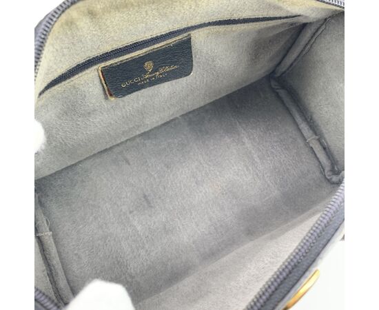 GUCCI Borsa a Mano Vintage in Tela Col. Blu Ophidia M