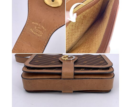 GUCCI Borsa a Tracolla Vintage in Tela Col. Marrone M