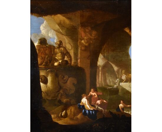 Diana e le sue ninfe, Jacques Muller (Utrecht 1630 - 1680) Firmato: ‘J. Muller f(ecit).’
