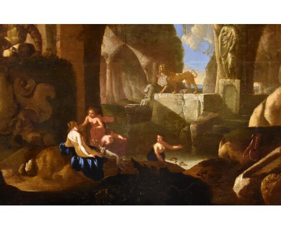 Diana e le sue ninfe, Jacques Muller (Utrecht 1630 - 1680) Firmato: ‘J. Muller f(ecit).’
