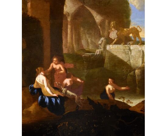 Diana e le sue ninfe, Jacques Muller (Utrecht 1630 - 1680) Firmato: ‘J. Muller f(ecit).’