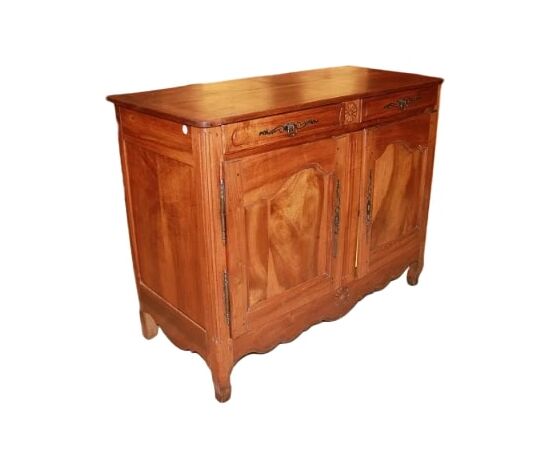 Credenza 2 porte francese in legno di noce stile Provenzale con motivo di intaglio XIX secolo