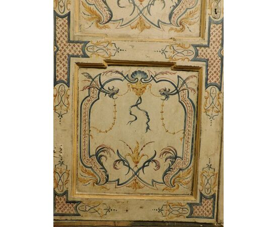 PTL610 - Porta in legno laccato, un battente, con telaio, epoca '700, luce cm L 83 x H 205