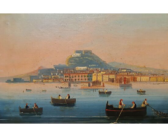 PAIR OF PAINTINGS WITH GULF OF NAPLES MID-19TH CENTURY
