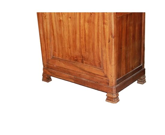 Armadio Stipo francese ad 1 porta stile Luigi Filippo in legno di noce 1800