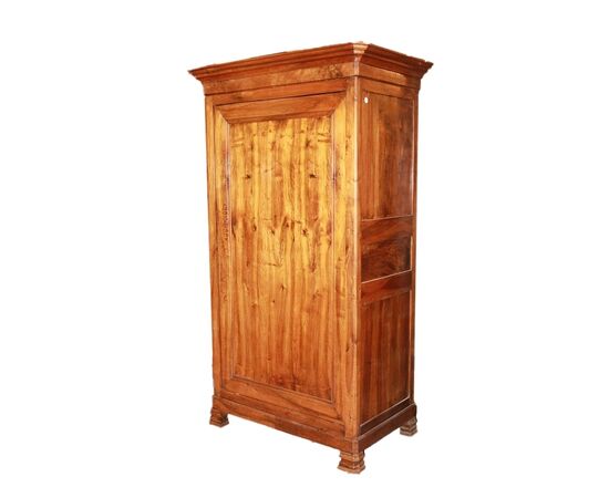 Armadio Stipo francese ad 1 porta stile Luigi Filippo in legno di noce 1800