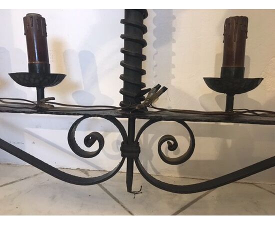 Wrought iron chandelier