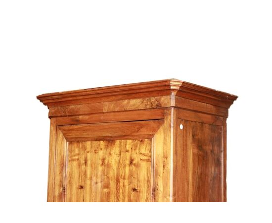 Armadio Stipo francese ad 1 porta stile Luigi Filippo in legno di noce 1800