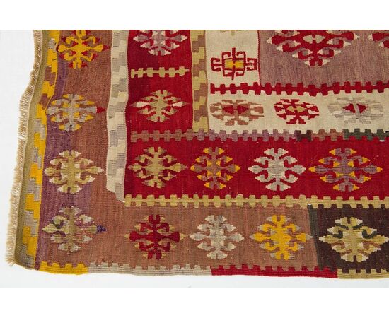Antique Turkish Kilim Keissary Runner - n.1032